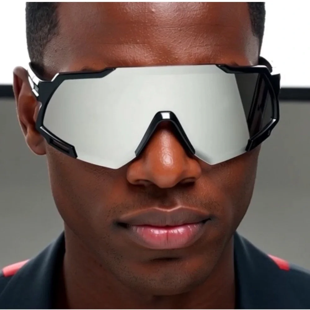 Women Sunglasses Men Mirror Lens Shield Wrap Around Safety Outside‎ Worker Gafas